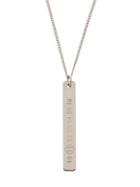 Matchesfashion.com Maison Margiela - Number-engraved Sterling-silver Necklace - Mens - Silver