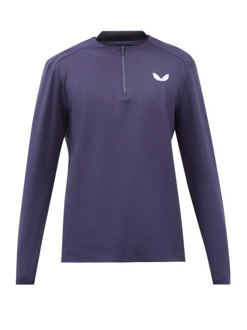 Castore - Logo-print Jersey Performance Top - Mens - Navy