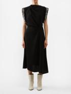 Isabel Marant - Leronia Asymmetric Sequinned Crepe Dress - Womens - Black