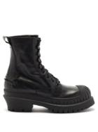 Acne Studios - Bryant Lace-up Leather And Rubber Boots - Womens - Black