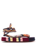 Matchesfashion.com Isabel Marant - Elliam Ankle Tie Sandals - Womens - Burgundy Multi
