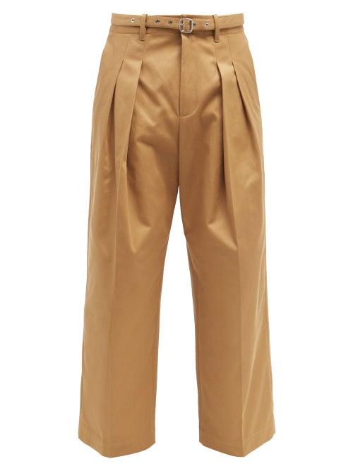 Mens Rtw Jw Anderson - Belted Cotton-twill Trousers - Mens - Beige