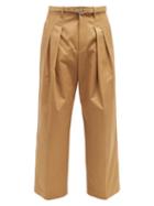 Mens Rtw Jw Anderson - Belted Cotton-twill Trousers - Mens - Beige