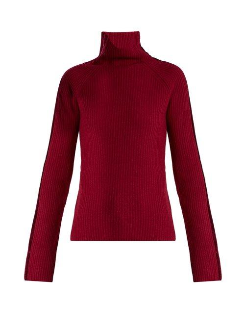 Matchesfashion.com Haider Ackermann - Invidia Roll Neck Wool And Cashmere Blend Sweater - Womens - Fuchsia