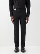 Givenchy - U-lock Wool Slim-leg Trousers. - Mens - Black