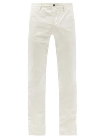 Matchesfashion.com Incotex - Cotton-blend Slim-leg Chino Trousers - Mens - Cream