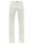 Matchesfashion.com Incotex - Cotton-blend Slim-leg Chino Trousers - Mens - Cream