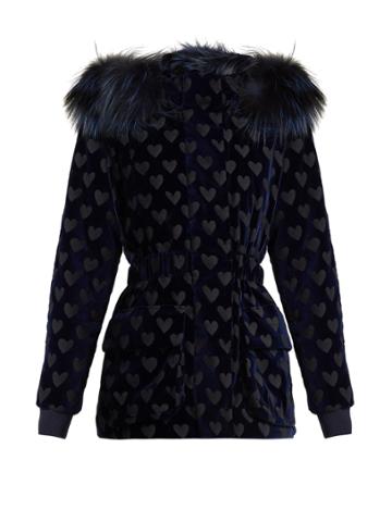 Fendi Heart-motif Velvet Jacket
