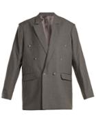 Martine Rose Oversized Double-breasted Striped Wool Jacket