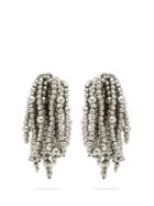 Matchesfashion.com Vanda Jacintho - Shower Beaded Clip On Earrings - Womens - Silver