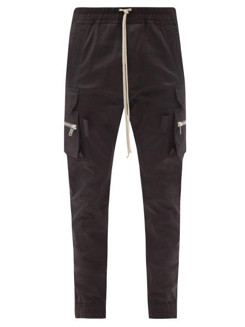 Matchesfashion.com Rick Owens - Mastodon Cotton-blend Cargo Trousers - Mens - Black