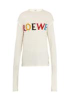 Loewe Logo-appliqu Long-sleeved Cotton-blend T-shirt