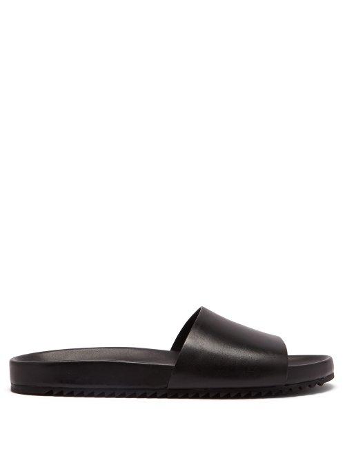 Matchesfashion.com Grenson - Kendrick Leather Slides - Mens - Black
