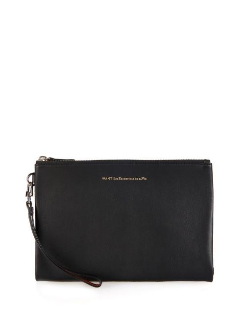 Want Les Essentiels De La Vie Barajas Double-zip Leather Pouch