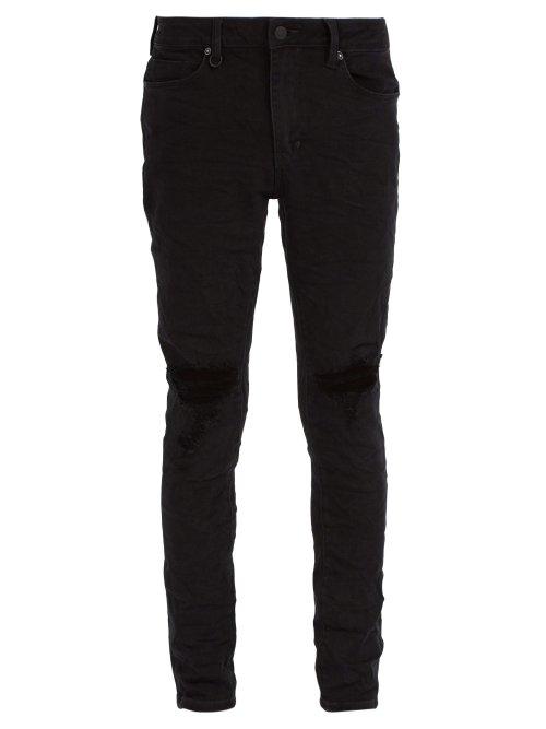 Matchesfashion.com Neuw - Rebel Distressed Skinny Jeans - Mens - Black