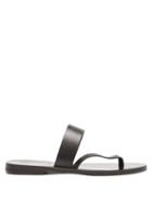 Matchesfashion.com Lvaro - Alberta Diagonal-strap Leather Slides - Womens - Black