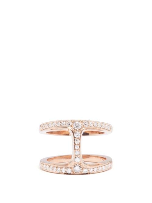 Hoorsenbuhs - Dame Phantom Diamond & 18kt Rose-gold Ring - Womens - Rose Gold