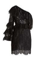 Dundas One-shoulder Lace Mini Dress