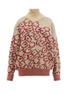 Matchesfashion.com Toga - Floral Jacquard Mohair Blend Sweater - Womens - Red Multi