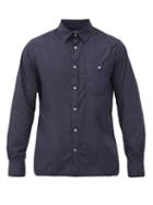 Matchesfashion.com Officine Gnrale - Alex Pigment-dyed Cotton-poplin Shirt - Mens - Dark Navy