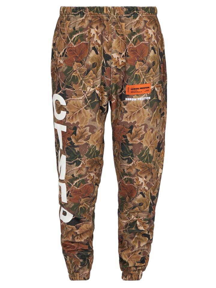 Heron Preston Ctnmb Leaf-print Cotton-jersey Track Pants