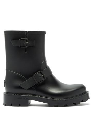 Jimmy Choo - Rubber Biker Boots - Womens - Black