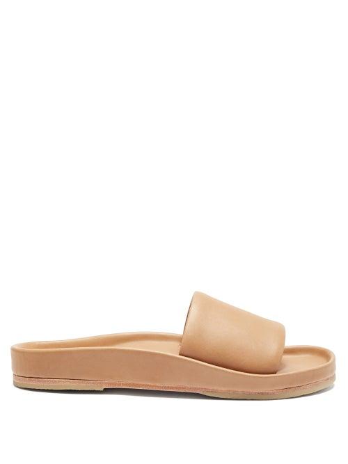 Matchesfashion.com Lauren Manoogian - Contour Leather Slides - Womens - Tan