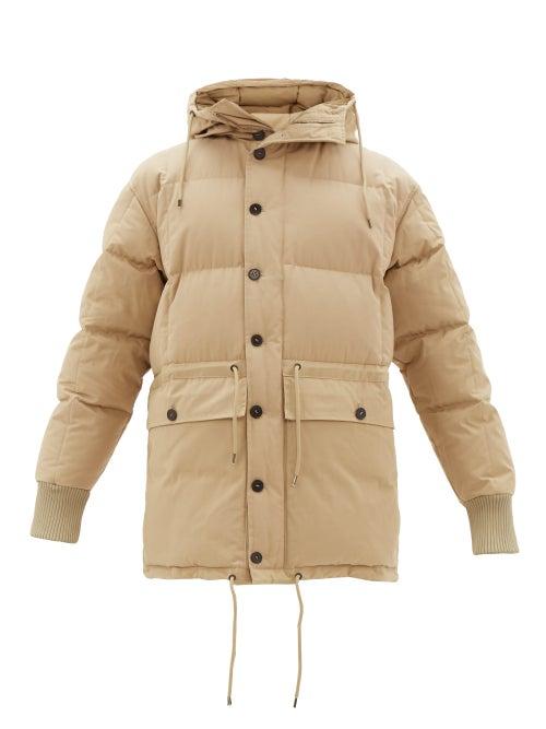 Matchesfashion.com Raey - Drawstring Waist Hooded Puffer Jacket - Mens - Light Brown
