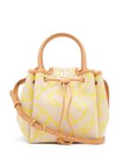 Matchesfashion.com Burberry - Peony Xl Tb-tape Canvas Cross-body Bag - Womens - Yellow Multi