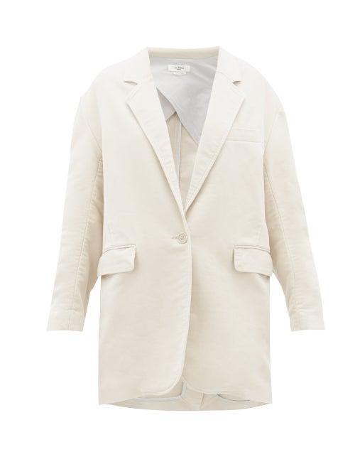 Matchesfashion.com Isabel Marant Toile - Natty Brushed Cotton Twill Sports Jacket - Womens - Ivory