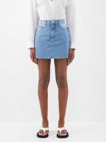 Frame - Le High 'n' Tight Denim Mini Skirt - Womens - Light Denim