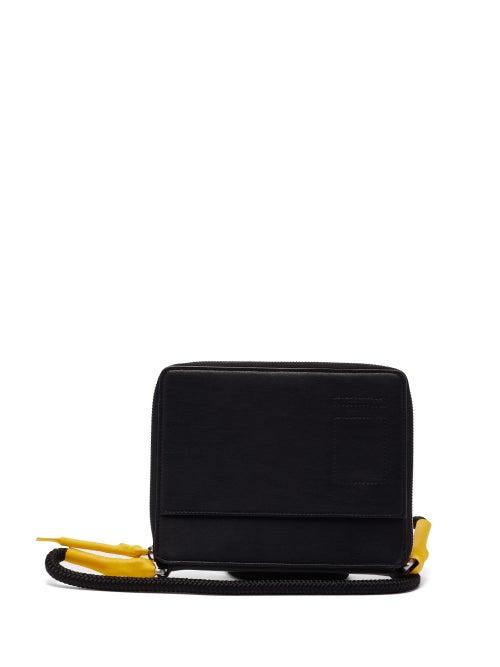 Matchesfashion.com Rick Owens - Large Coated-cord Leather Cross-body Bag - Mens - Black
