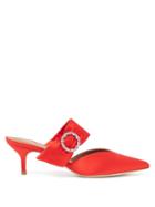 Matchesfashion.com Malone Souliers - Maite Crystal Embellished Satin Mules - Womens - Red