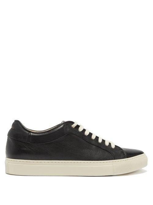 Mens Shoes Paul Smith - Basso Leather Trainers - Mens - Black White
