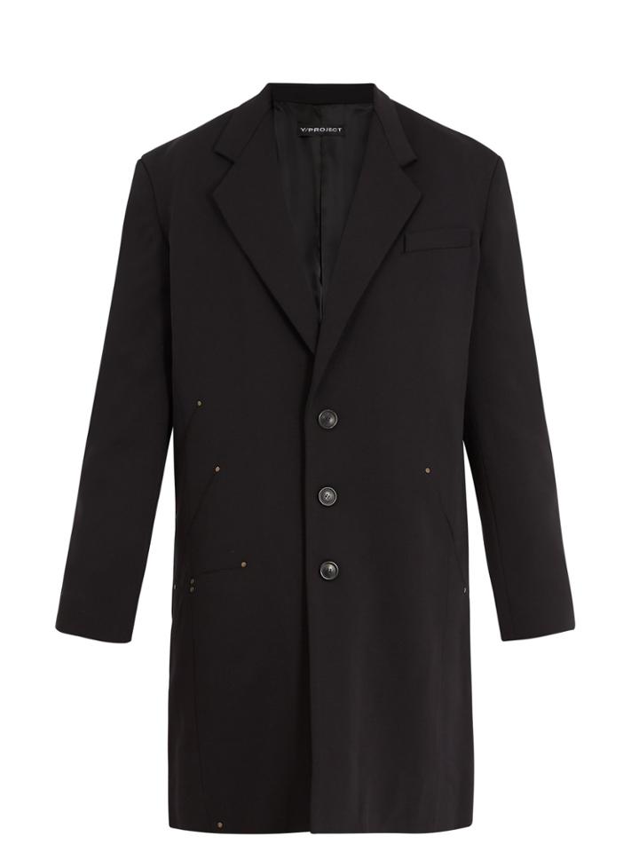Y/project Notch-lapel Wool Overcoat