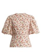 Matchesfashion.com Emilia Wickstead - Selena Floral Print Blouse - Womens - Yellow Print