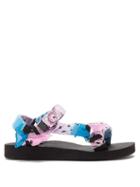 Ladies Shoes Arizona Love - Trekky Bandana-trimmed Sandals - Womens - Blue Multi