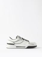 Dolce & Gabbana - New Technology Leather Trainers - Mens - White Black