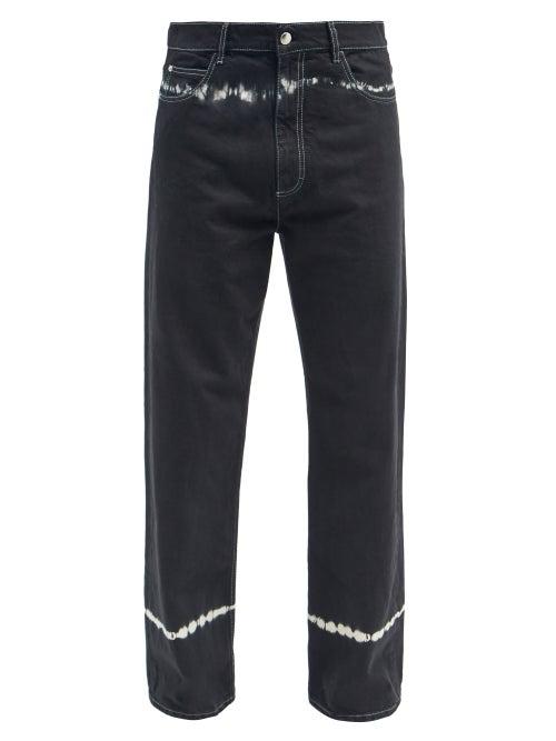 Mens Rtw Marni - Painted-stripe Straight-leg Jeans - Mens - Black