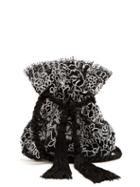 Matchesfashion.com Rebecca De Ravenel - Drawstring Pouch Shoulder Bag - Womens - Black White