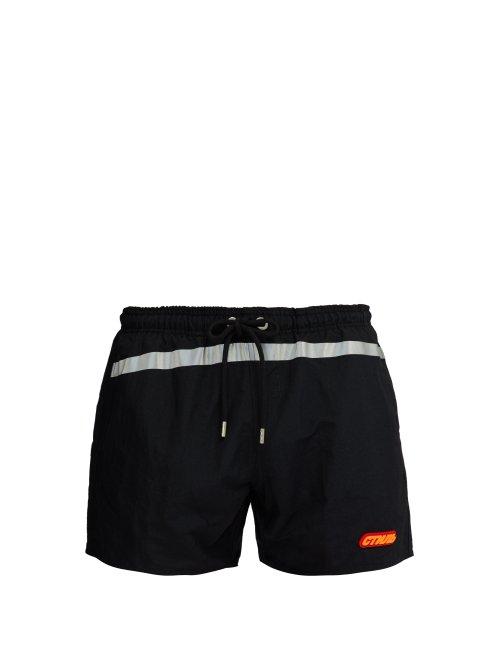 Matchesfashion.com Heron Preston -  Logo Swim Shorts - Mens - Black