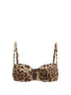 Matchesfashion.com Dolce & Gabbana - Leopard Print Balconette Bikini Top - Womens - Leopard