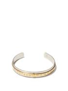 Matchesfashion.com Maison Margiela - Number-engraved Layered Sterling-silver Bracelet - Mens - Silver Gold
