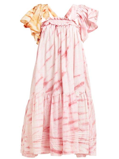 Matchesfashion.com Story Mfg - Aida Tie Dye Organic Cotton Dress - Womens - Pink