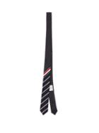 Matchesfashion.com Thom Browne - Striped Wool-blend Twill Tie - Mens - Navy