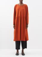 Eskandar - Bateau-neck Cashmere Midi Dress - Womens - Orange