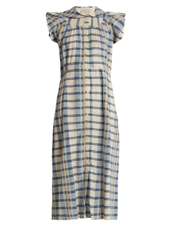 Ace & Jig Ophelia Ruffle-sleeved Checked Cotton Dress