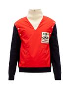 Matchesfashion.com Gucci - Logo-patch Detachable-sleeve Wool Sweater - Mens - Navy Multi