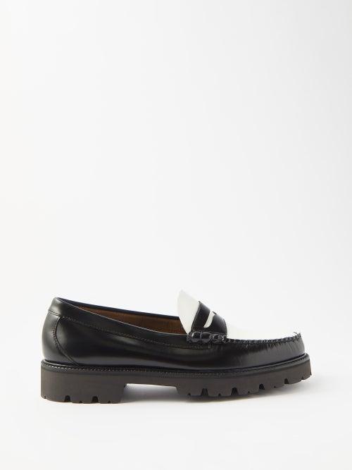 G.h. Bass & Co. - Weejuns 90s Larson Leather Penny Loafers - Mens - Black White