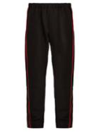 Wales Bonner Crochet-striped Linen-blend Trousers